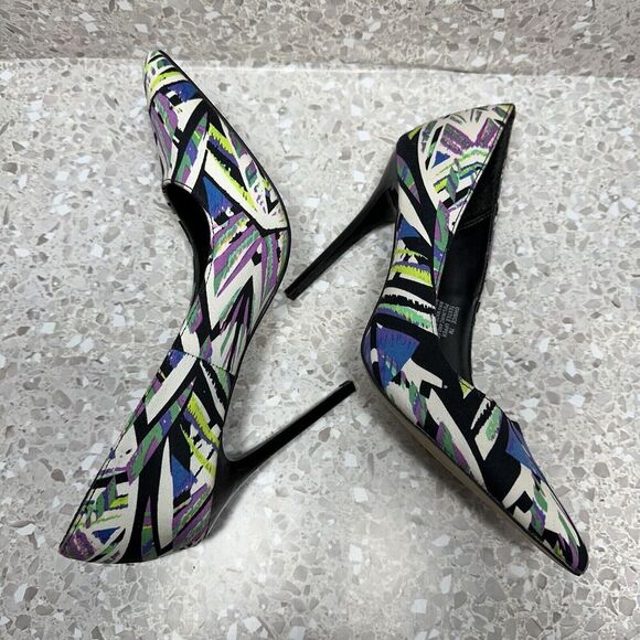 Steve Madden Madden Girl OhNice Fabric Print Heels Pumps Size 7M Stiletto Heels - Picture 10 of 14